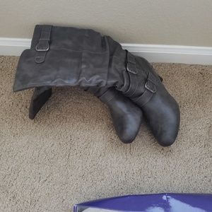 Paris Grey Tall Boots